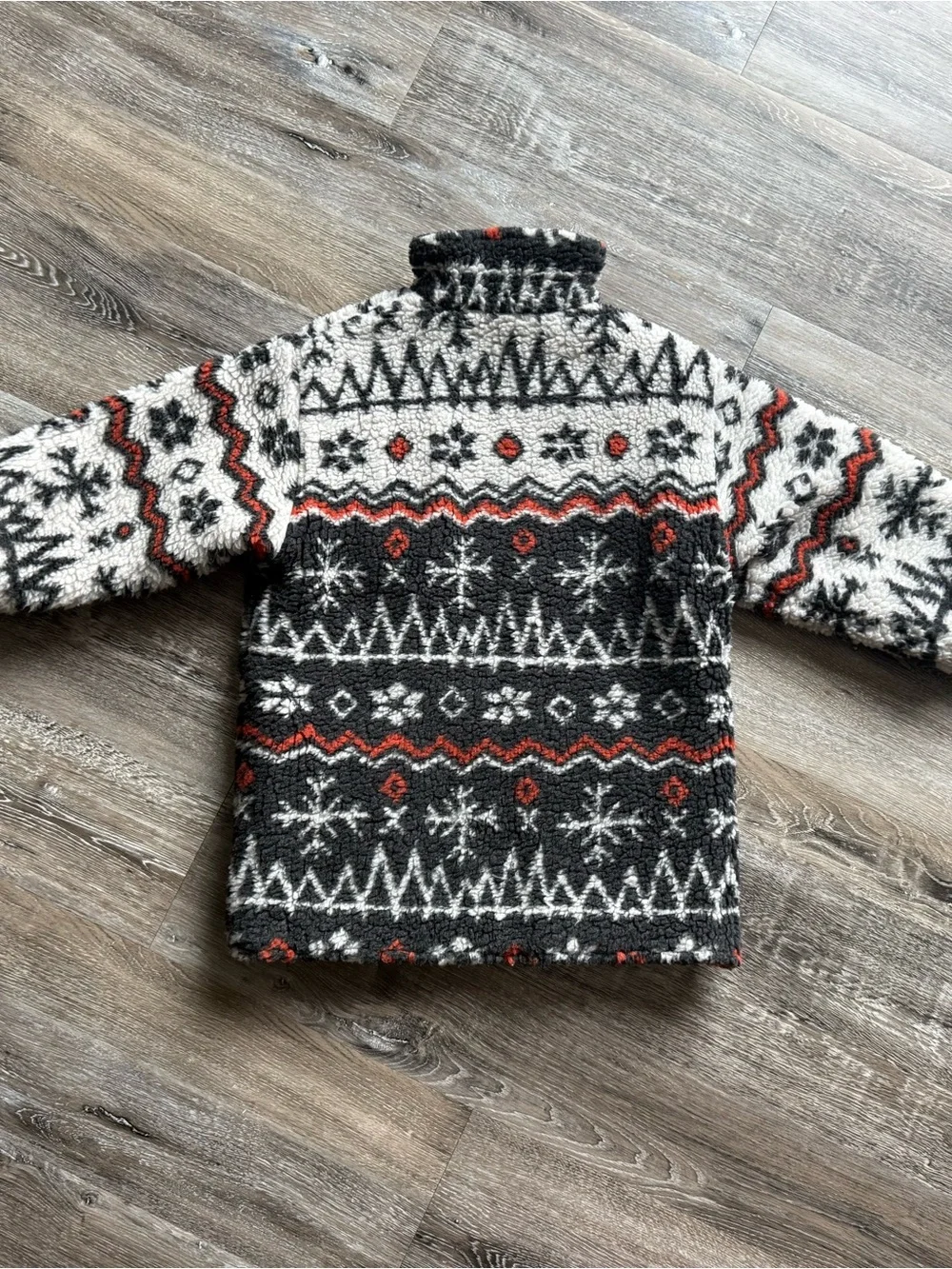 🧸 Distinctive of England | Sherpa Charcoal Grey & White Winter Jacket